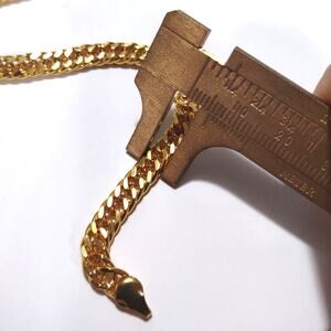 18k Gold Plated Necklace Double Chain Christmas Birthday Anniversary Gift New!!